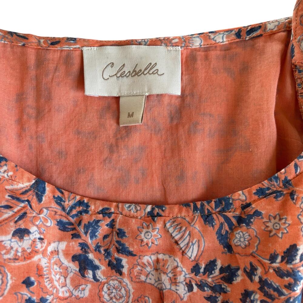 Cleobella Britt Ruffle Mini Dress in Positano Pink Floral Women’s Size Medium - Picture 4 of 7